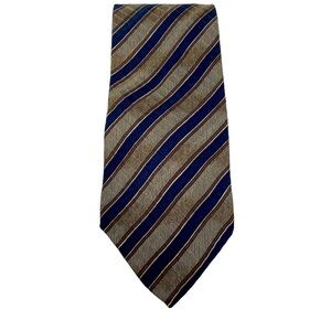Calvin Klein Dress Tie Blue and Brown Stripe.